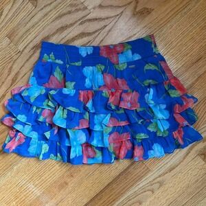 2000s Ruffle Floral Hollister Skirt
